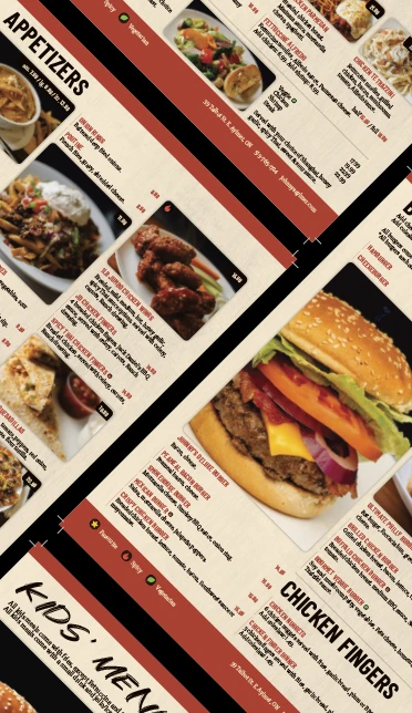 Johnny's Restaurant - Menu Design